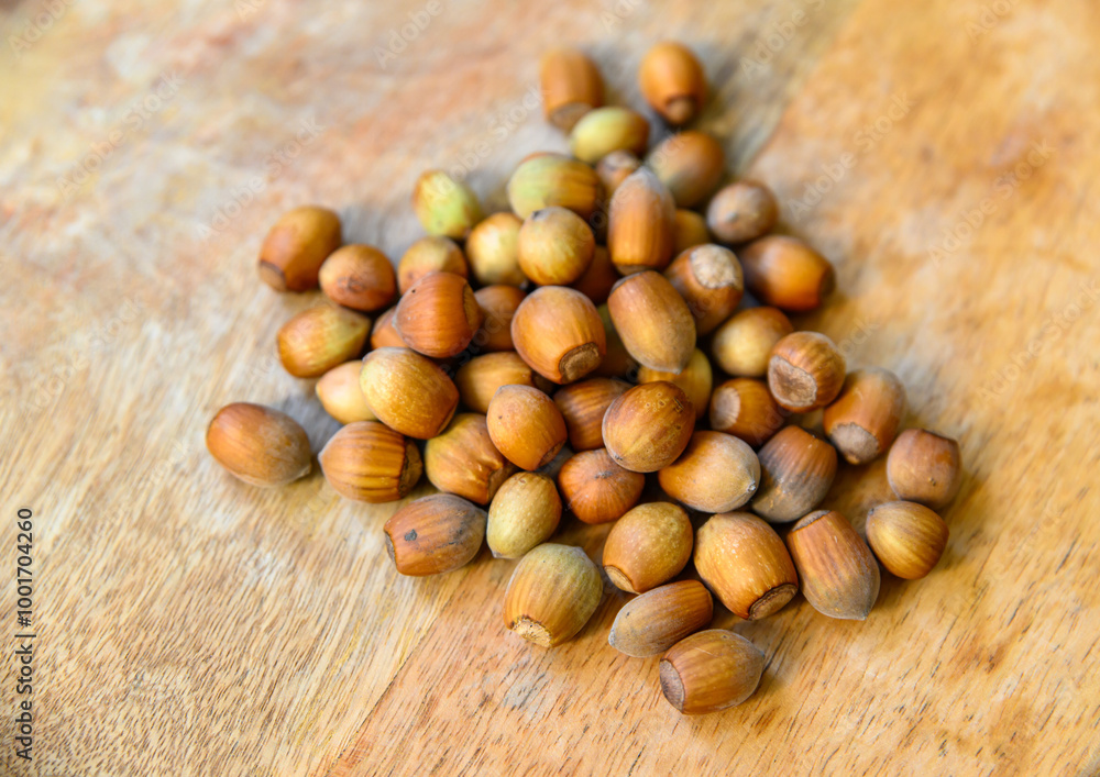Hazelnuts have a pleasantly sweet taste and come from the hazel tree. Hazelnuts have a pleasantly sweet taste and come from the hazel tree.