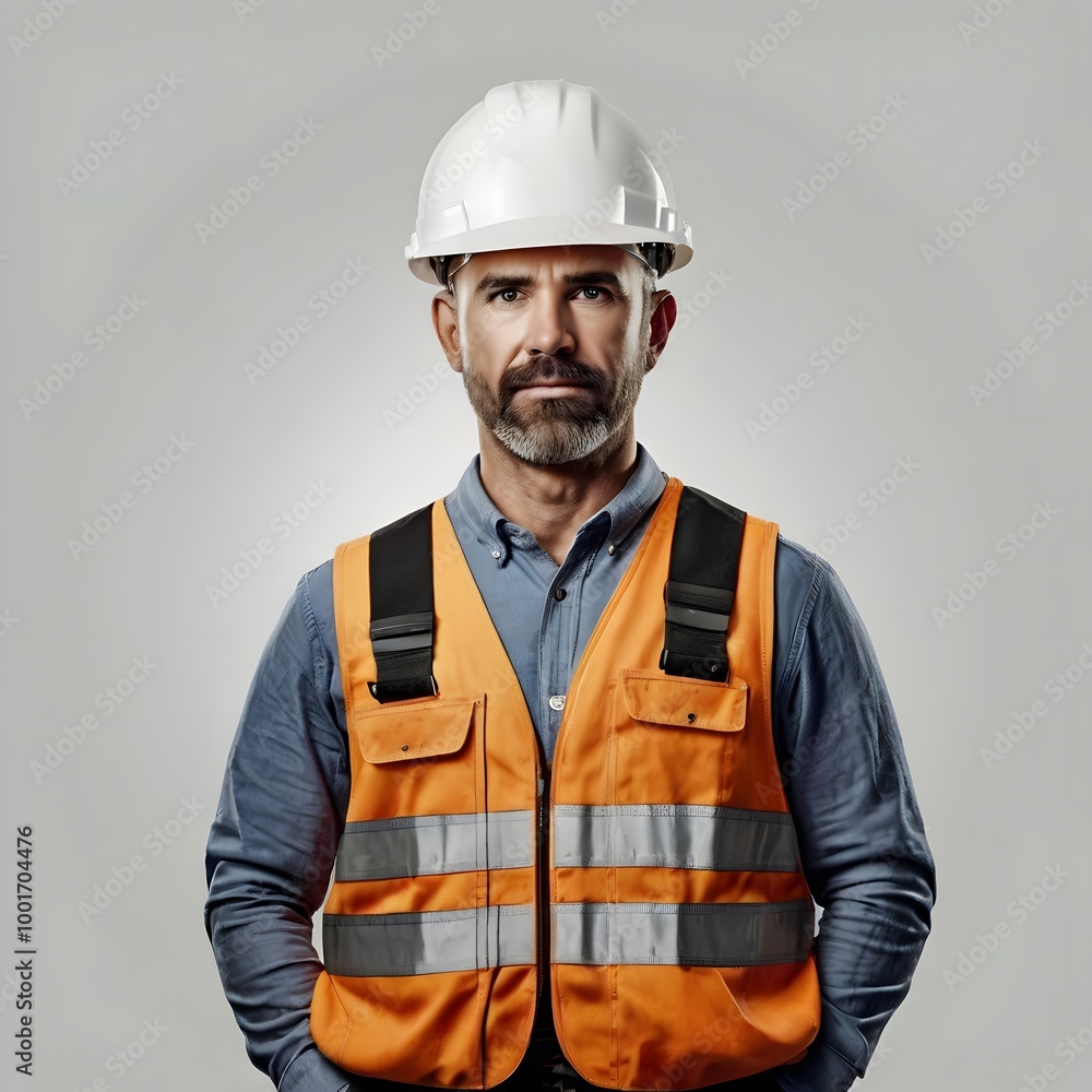 An electrician portrait. An electrician at work in a factory. Ai generated image. An electrician portrait. An electrician at work in a factory. Ai generated image.