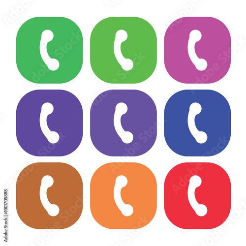 Caller icon Multi Color icon for web and apps, Contact flat logo