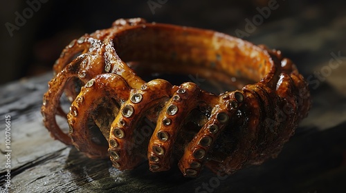 Golden fried calamari rings perfect starter for your next dinner party photo