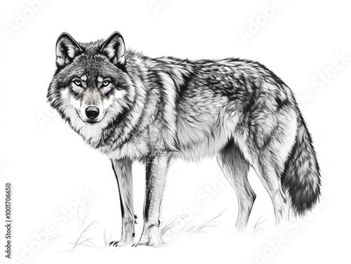 wolf isolated on white