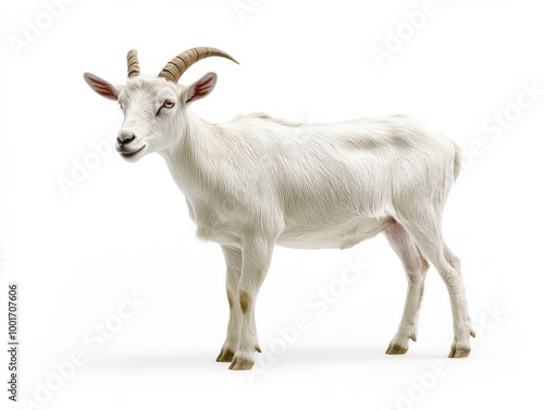 goat isolated on white