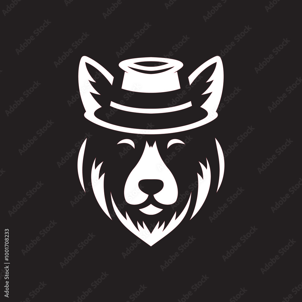 A sophisticated gentleman dog logo featuring a dapper dog in a suit and hat. Ideal for high-end pet grooming services, luxury branding, or upscale pet product businesses A sophisticated gentleman dog logo featuring a dapper dog in a suit and hat. Ideal for high-end pet grooming services, luxury branding, or upscale pet product businesses
