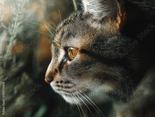 Animal in wild nature undomesticated cat 