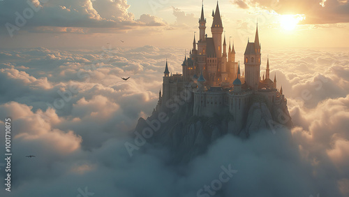 Fantasy Castle in the Clouds