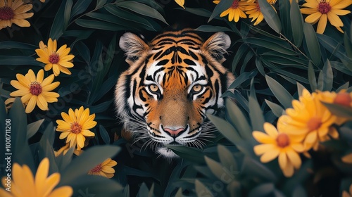 tiger in the jungle