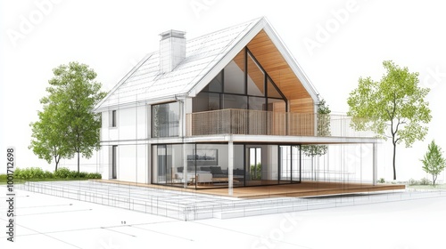 Stylish annexe house extension featuring white highlights for modern uk home improvement