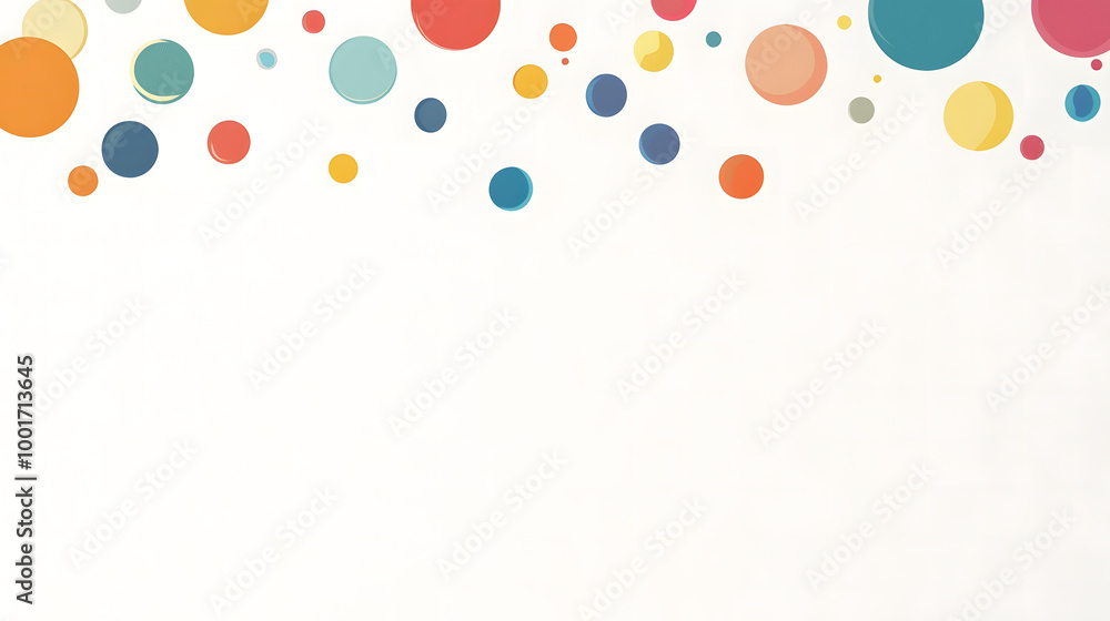 Colorful Abstract Circular Frame with Geometric Dots - Modern Minimalist Design Colorful Abstract Circular Frame with Geometric Dots - Modern Minimalist Design