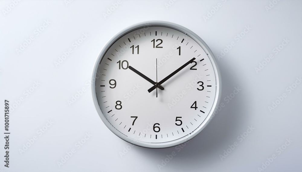 clock with abstract time markers, isolated on a white surface clock with abstract time markers, isolated on a white surface