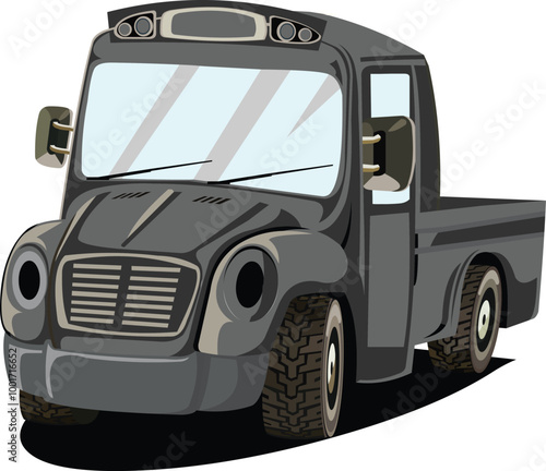 old school small truck.eps