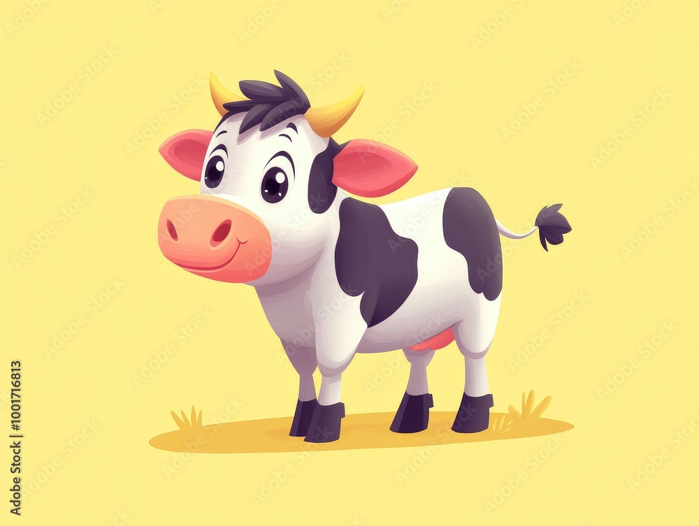 cow with a flower cow with a flower