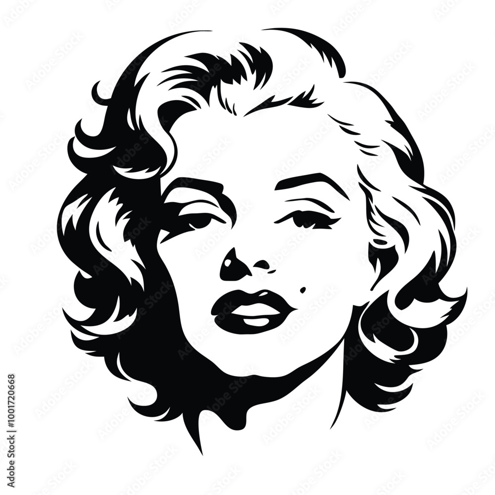 Woman face vector silhouette, isolated white background Woman face vector silhouette, isolated white background