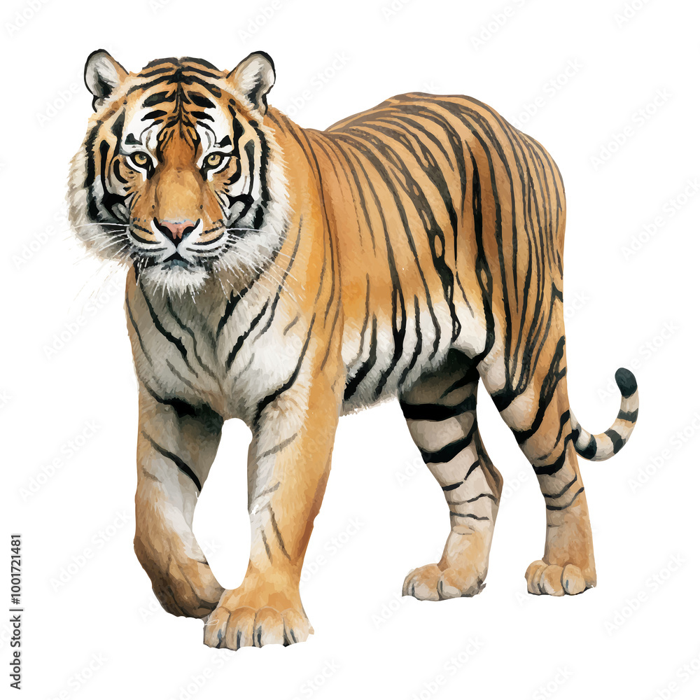 Fototapeta premium Indonesian Tiger vector art Illustrations.