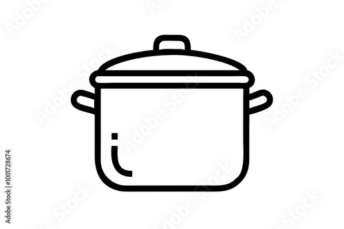 Chic Stock Pot Vector Illustration Perfect for Culinary Artwork and Branding 