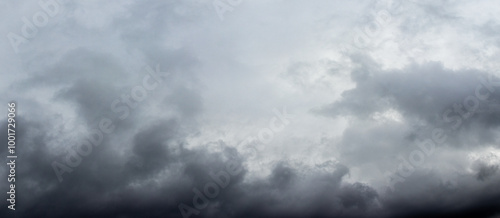 Fototapeta Naklejka Na Ścianę i Meble -  gray clouds densely cover the sky