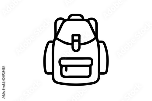 Stylish Hand Drawn Minimalist Backpack Vector Illustration for Everyday Use 