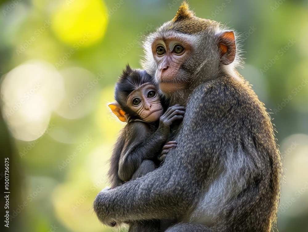 Female monkey holds her baby close in Indonesia --ar 4:3 --v 6.1 Job ID: c0520b05-72be-4676-9e7c-d0a01a323ee7 Female monkey holds her baby close in Indonesia --ar 4:3 --v 6.1 Job ID: c0520b05-72be-4676-9e7c-d0a01a323ee7