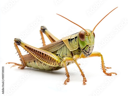 grasshopper on a white background