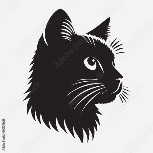 cat silhouett vector image illustration and artwork