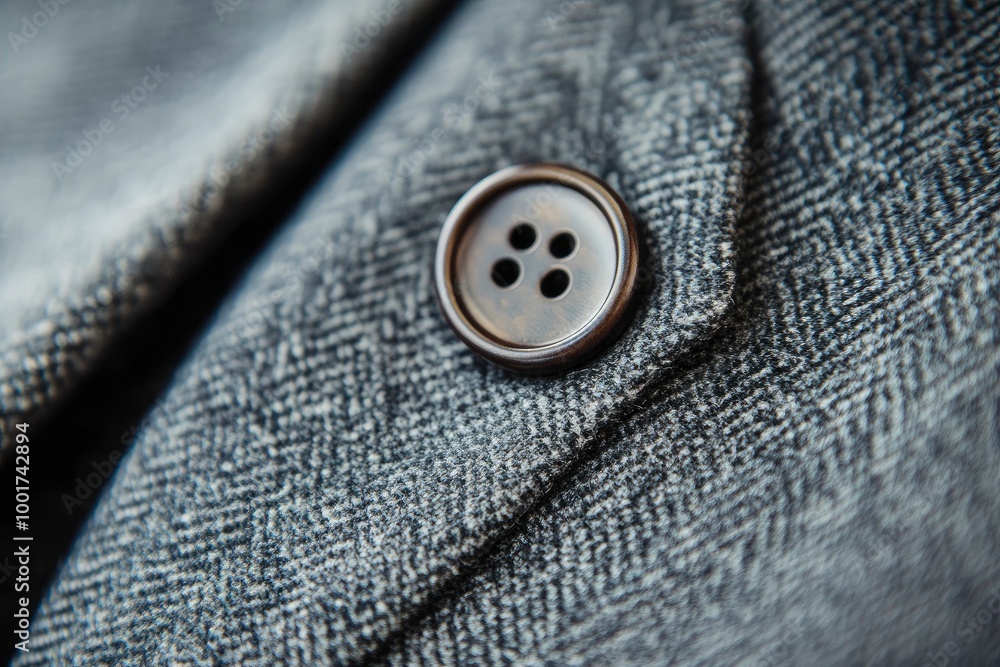 Buttons on the sleeve of a men's jacket. Close-up button with generative ai Buttons on the sleeve of a men's jacket. Close-up button with generative ai