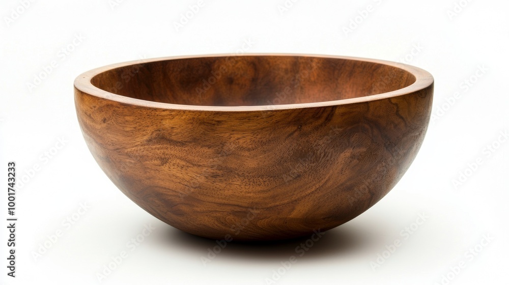 Close-up of an empty wooden bowl with rich grain texture Close-up of an empty wooden bowl with rich grain texture