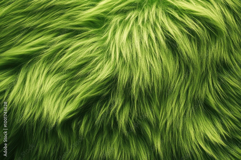 close up green fur pattern with generative ai close up green fur pattern with generative ai