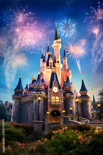 Night-time Wonder and Enchantment: The Magical Atmosphere of Hong Kong Disneyland photo