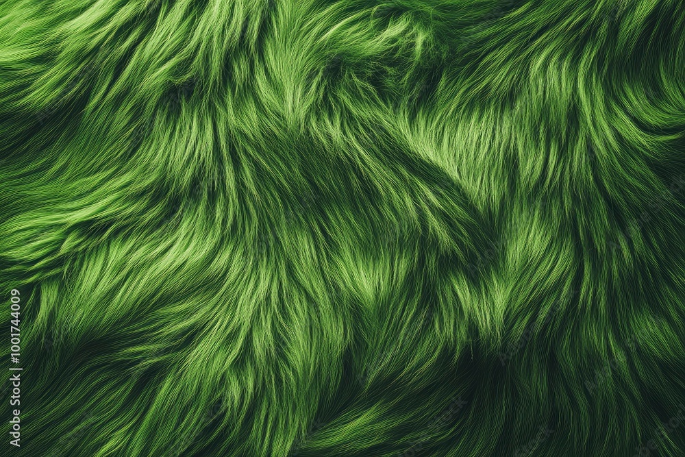 close up green fur pattern with generative ai close up green fur pattern with generative ai