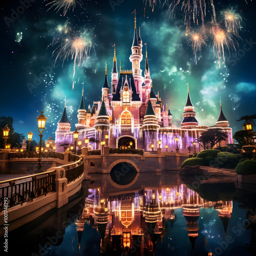 Night-time Wonder and Enchantment: The Magical Atmosphere of Hong Kong Disneyland photo