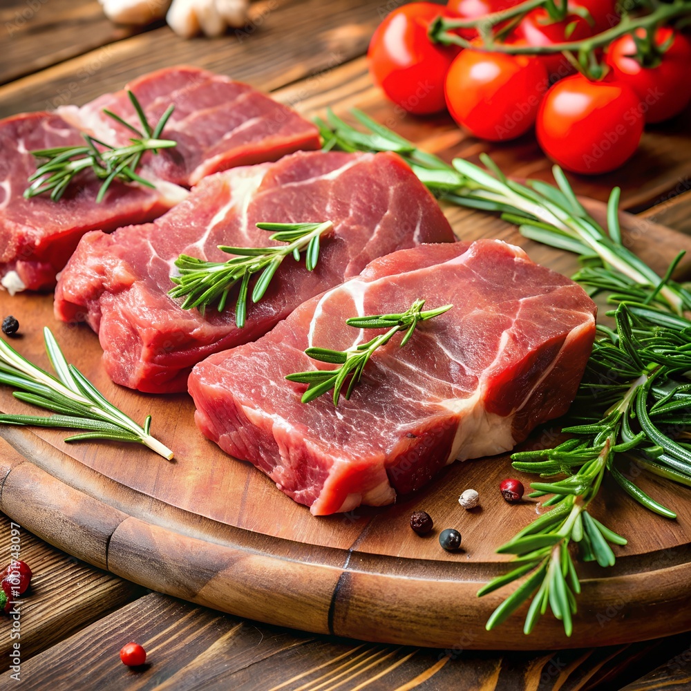 raw beef steak on wooden board raw beef steak on wooden board