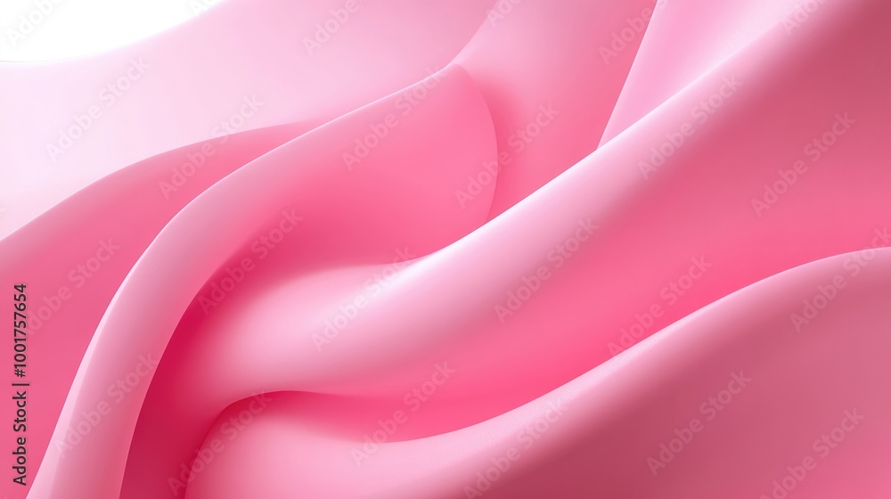 Obraz premium Modern Pink Fluid Abstract Illustration with Elegant Flowing Shapes