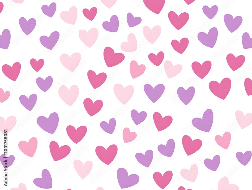 a lot of pink and purple hearts falling down a lot of pink and purple hearts falling down