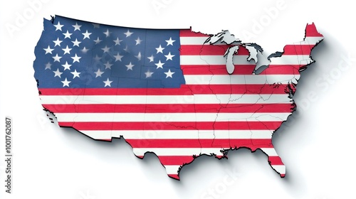 United States Flag Map