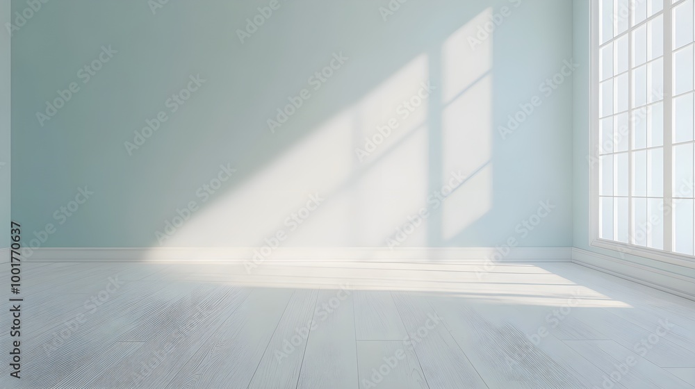 Fototapeta premium Minimalist Living Room with Natural Light Feature