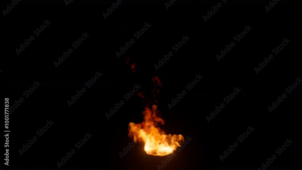 Fire on a black background, isolated, with copy space, in a photorealistic style. Fire on a black background, isolated, with copy space, in a photorealistic style.