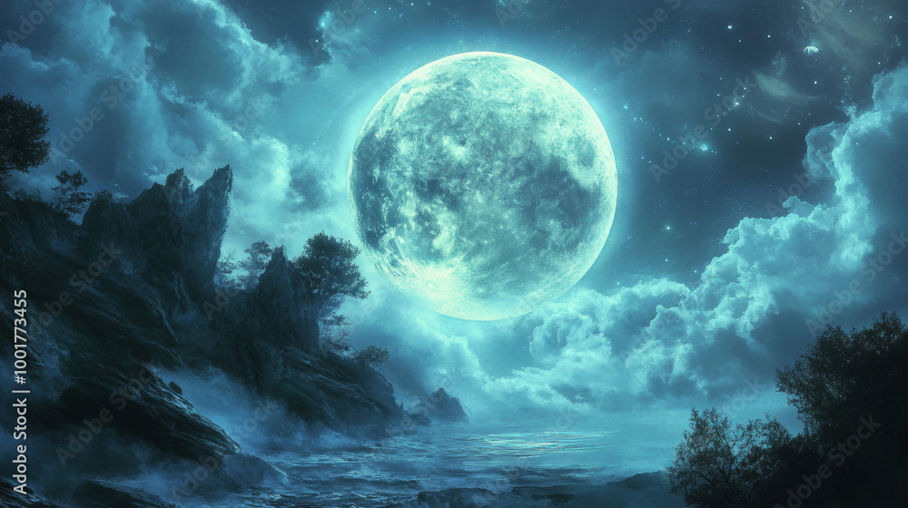 Create a story where the moon is inhabited by mystical creatures. Create a story where the moon is inhabited by mystical creatures.