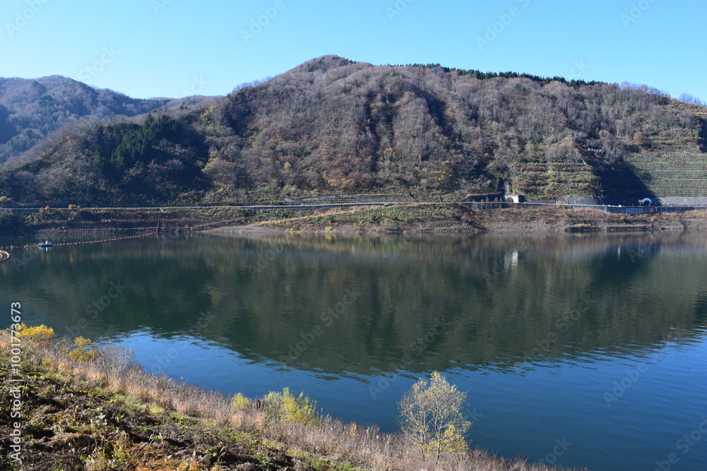 Fototapeta premium 寒河江ダム（ダム湖百選）山形県最大のダム