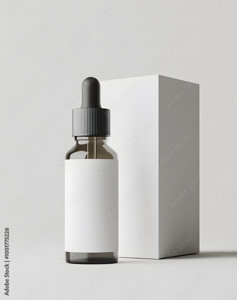 Dropper Bottle with Box Mockup for Branding Dropper Bottle with Box Mockup for Branding