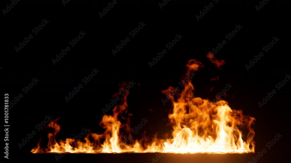 Fire on a black background, isolated, with copy space, in a photorealistic style. Fire on a black background, isolated, with copy space, in a photorealistic style.