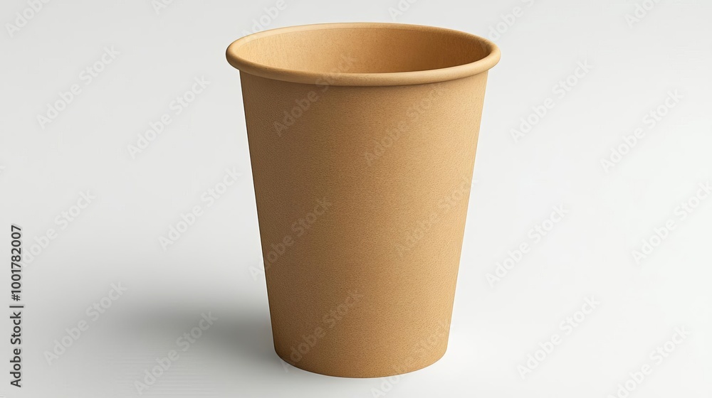 Empty Brown Paper Cup on White Background Empty Brown Paper Cup on White Background