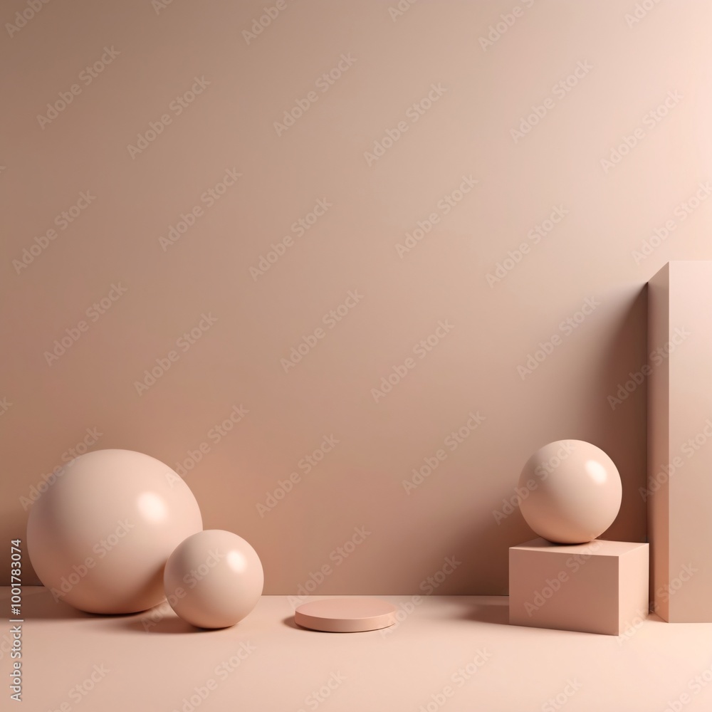 Minimal background. podium and brown background for product presentation. 3d rendering illustration. Minimal background. podium and brown background for product presentation. 3d rendering illustration.