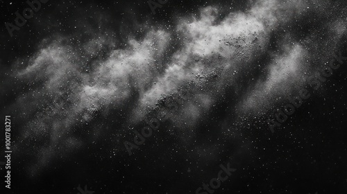 Abstract Black and White Dust Cloud photo