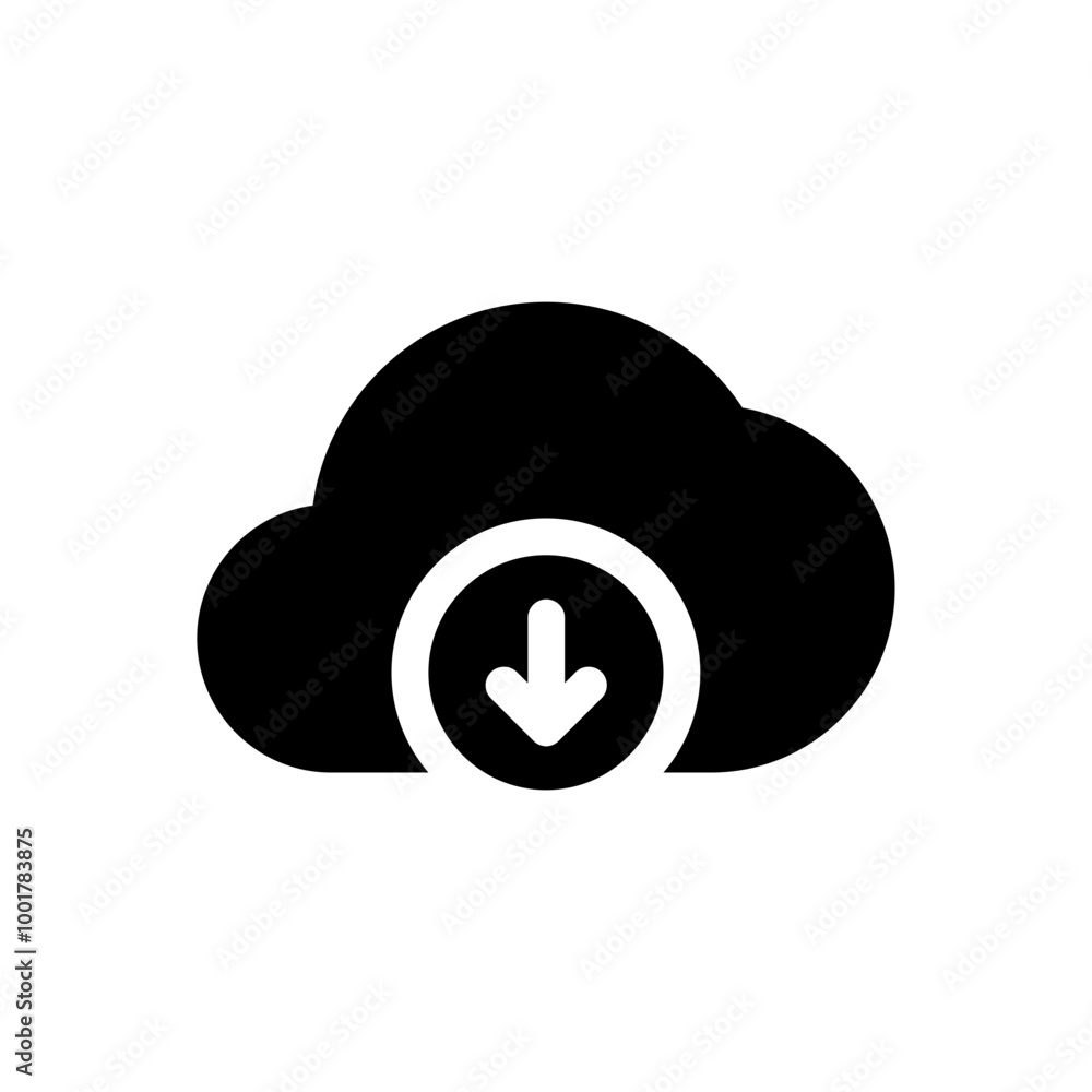 cloud download icon with arrow down symbol, save import icon, data storage database icons button
cloud download icon with arrow down symbol, save import icon, data storage database icons button