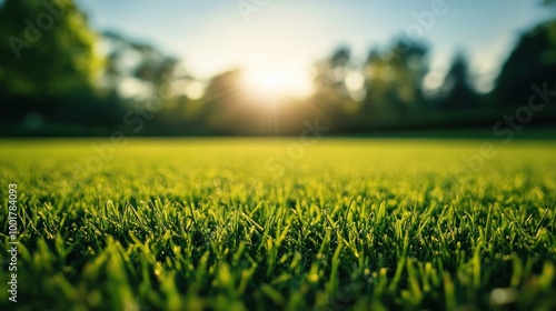 Close Up of Green Grass Field