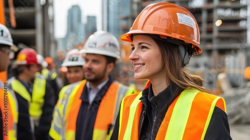 Woman Construction Worker Smiling