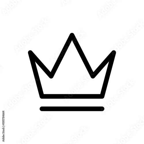 Crown icon premium symbol icon , high quality sign in black color and flat style