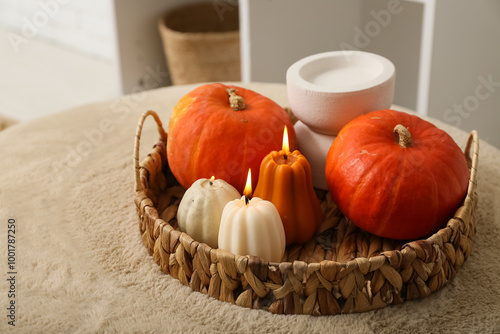 Autumnal home decor with or...