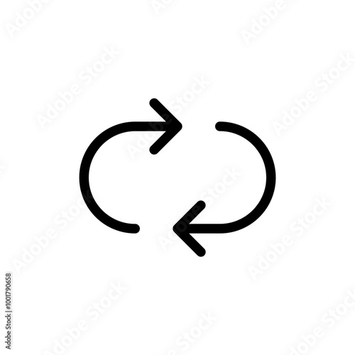 Refresh icon, sync repeat and reload arrow icon symbol convert button sign	
