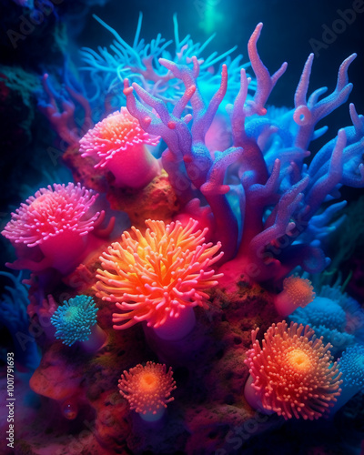 Experience the beauty of a multicolor Coral Reef through Gift for Her