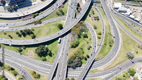 Autopista, Panamericana y av general paz, Trafico,buenos aires, argentina photo